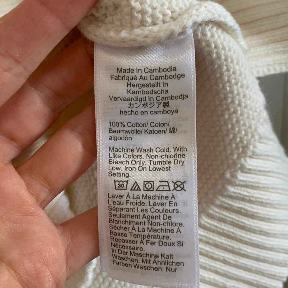 J. Crew Cotton Cream Sleeveless Turtleneck Sweater - Picture 7 of 8
